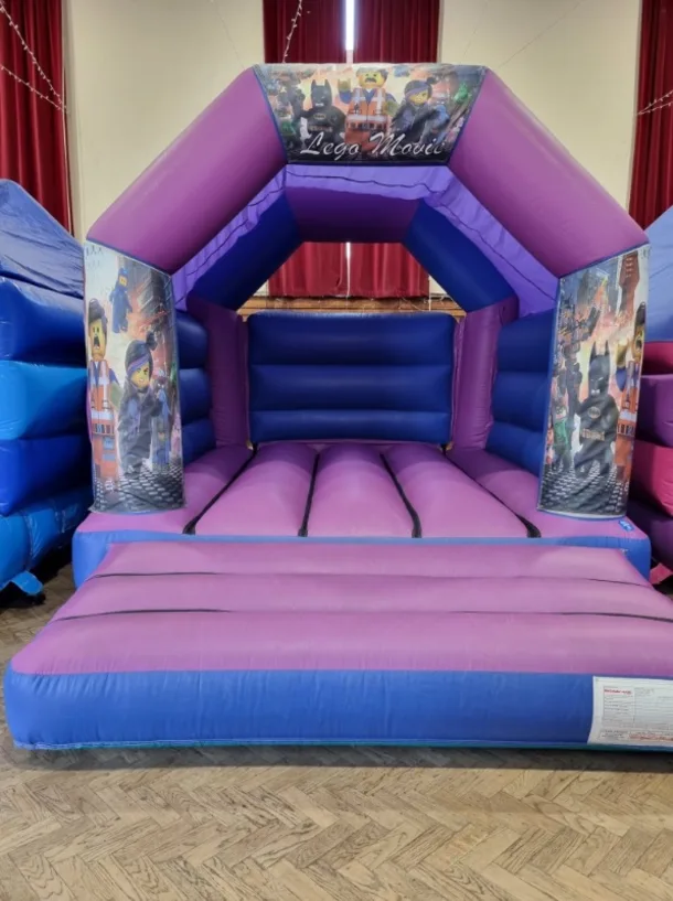 Purple And Blue Lego Bouncy Castle