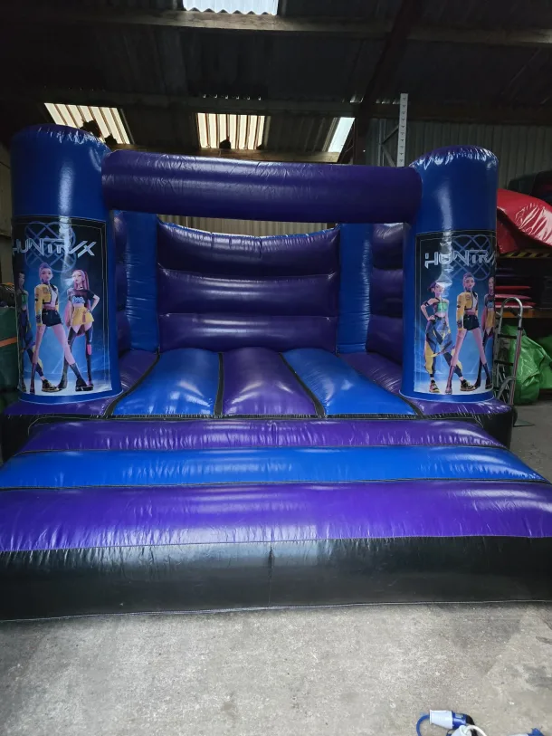 Blue And Purple K Pop Demon Hunters H Frame Bouncy Castle
