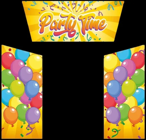 Yellow Party Time Velcro Panels