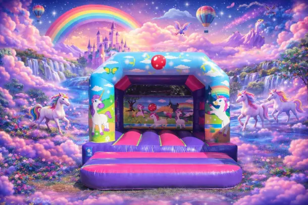 Rainbow Unicorn Bouncy Castle