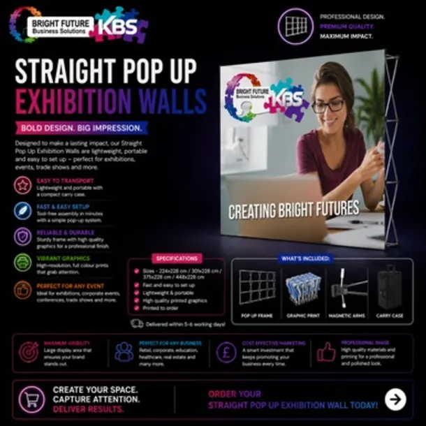 Straight Pop Up Exhibition Walls