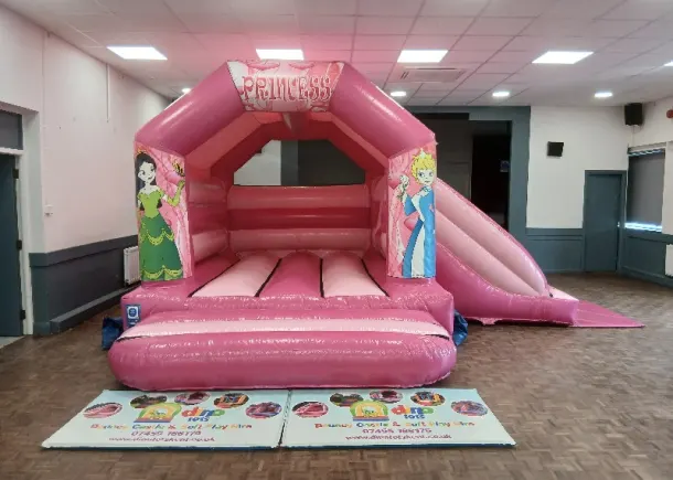 Pink Side Slide Combo Bouncy Castle Princess Theme