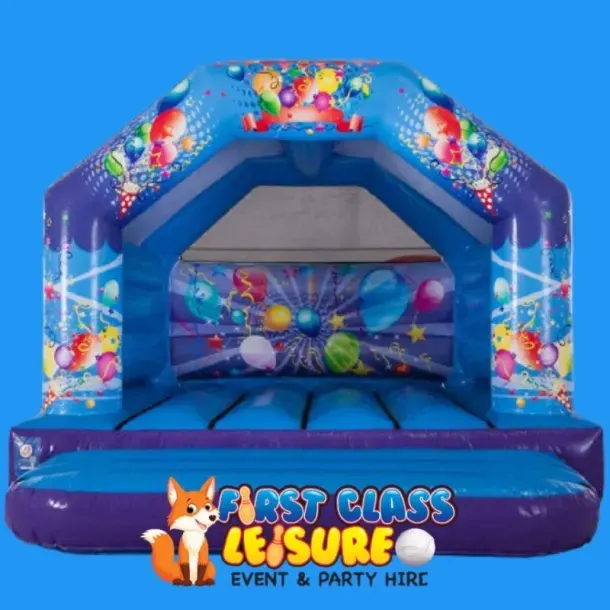 Blue Balloons Bouncy Castle