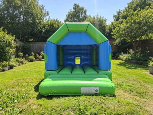 Green And Blue Bouncy Castle