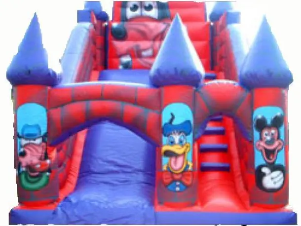 22ft X 18ft X 16ft Baby Camelot Slide (blue/red)