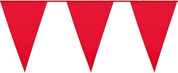 Red Standard Plastic Bunting 10m (20 Flags)