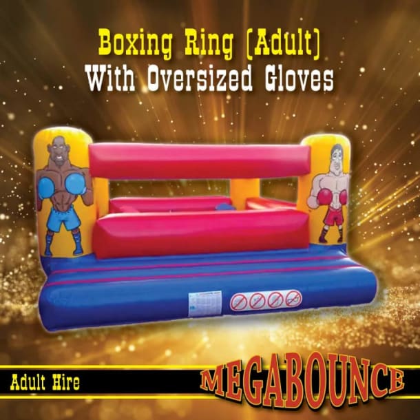Boxing Ring With Oversized Gloves