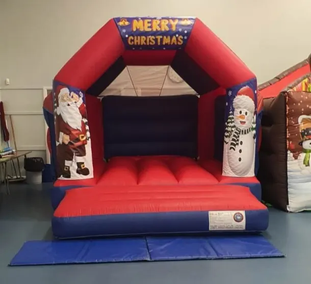 Red And Blue Christmas Bouncy Castle