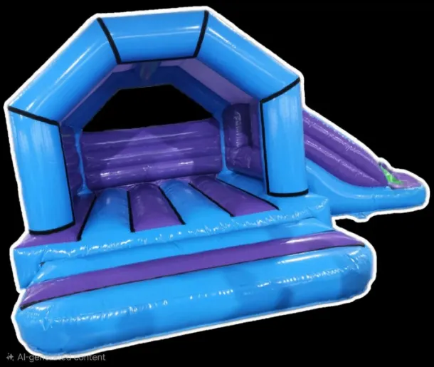 13ft X 18ft Side Slide Blue And Purple Castle