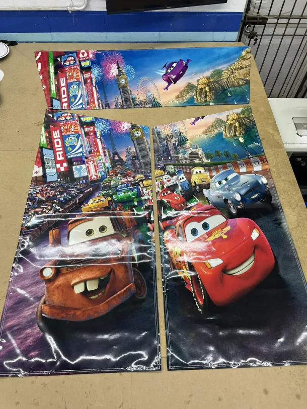 Cars Red And Blue Velcro Side Slide