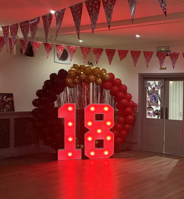 Light Up Number 18 Hire