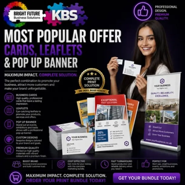 Most Popular Offer (cards, Leaflets , Pop Up Banner)