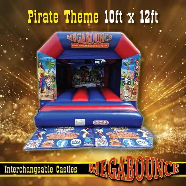 10ft X 12ft Pirate Themed Bouncy Castle