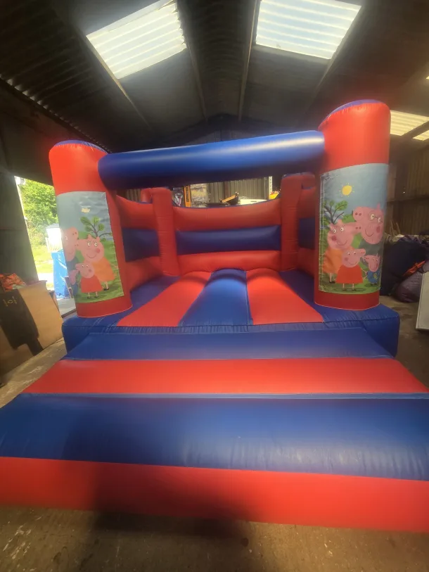Red And Blue Peppa Pig H Frame Bouncy Castle