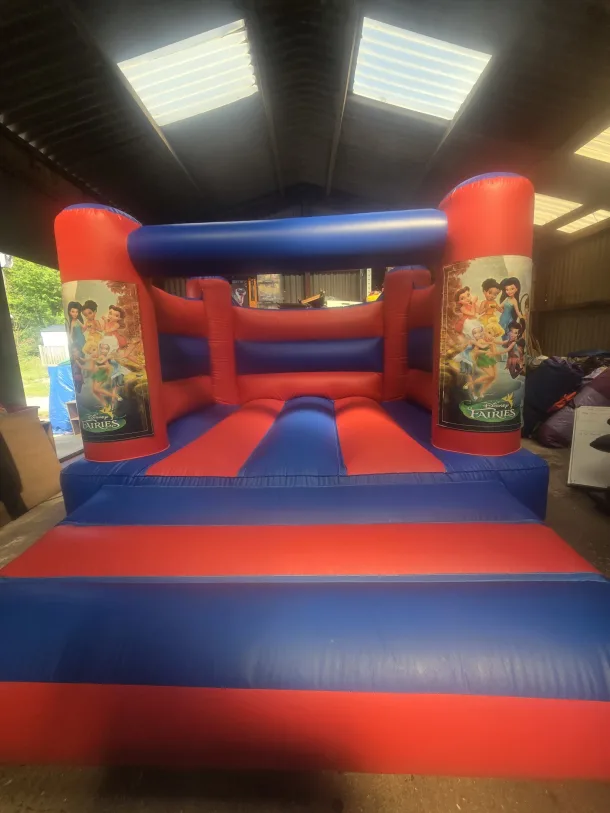Red And Blue Tinkerbell H Frame Bouncy Castle