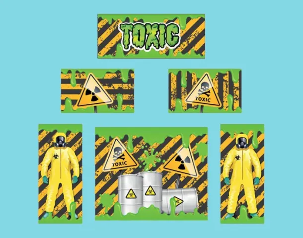 Bca-07 Kids Toxic Themed A Frame Castle