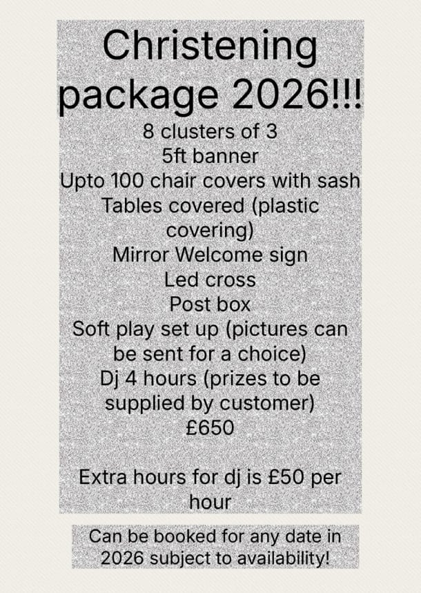 Christening Package 2026
