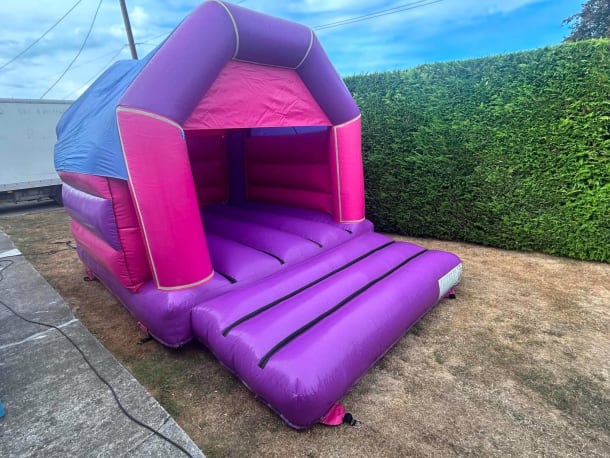 Purple And Pink Velcro Bouncy Castle