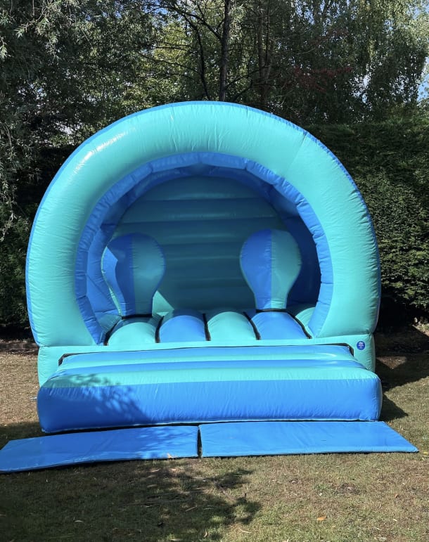 12ft X 12ft X 9.5ft Pastel Mint And Blue Bouncy Castle