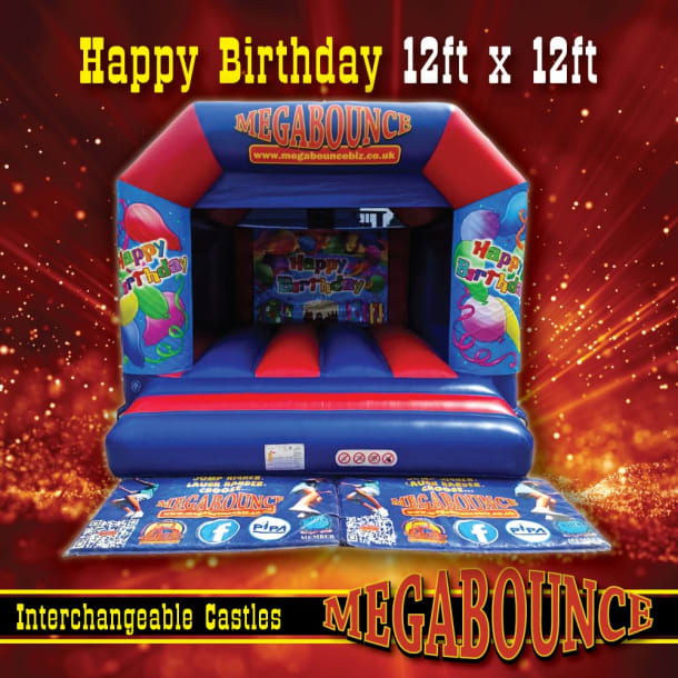 12ft X 12ft Happy Birthday Themed Bouncy Castle
