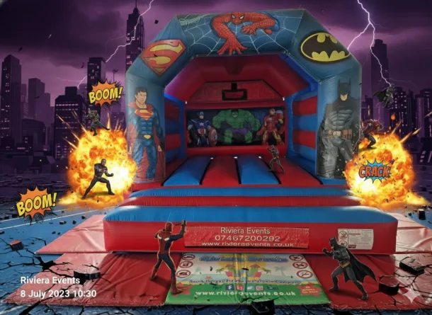 Superheroes Bouncy Castle
