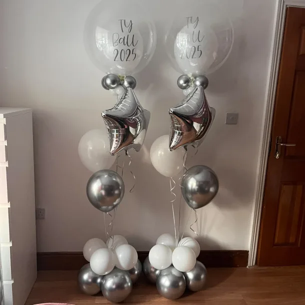 2 Ty Ball Bubble Balloons