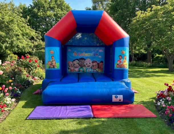 12ft X 12ft Blue And Red Castle -cocomelon Theme