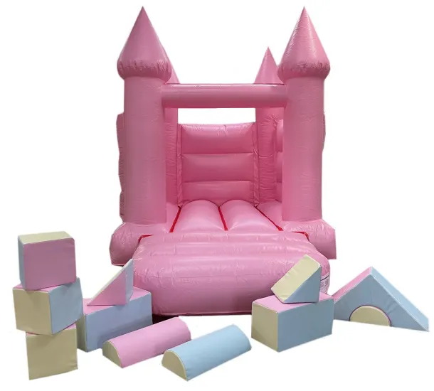 Pf-665 - Pastel Bouncy Castle And Soft Play