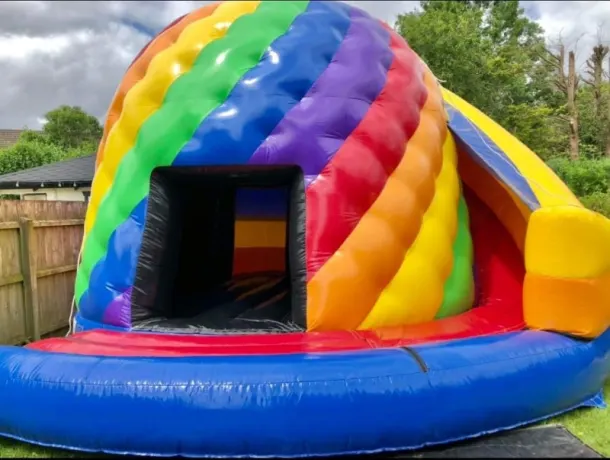 Large Disco Dome With Helter Skelter Slide