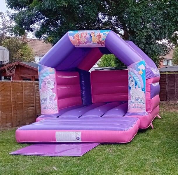 Pink Purple Bouncy Castle 11x15 Unicorn Theme