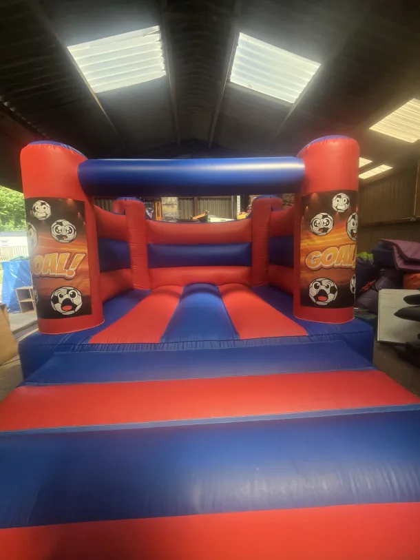Red And Blue Football H Frame Bouncy Castle