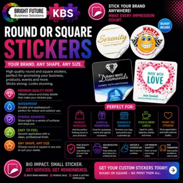 Round Or Square Stickers