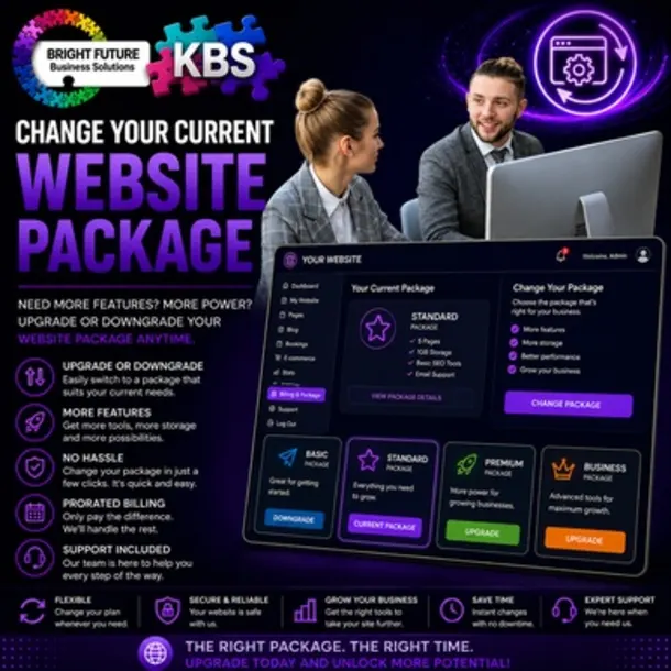 Change Your Current Website Package