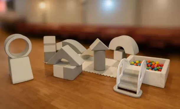 White And Grey Soft Play