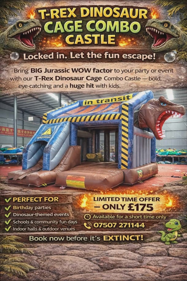 T-rex Dinosaur Cage Combo Castle