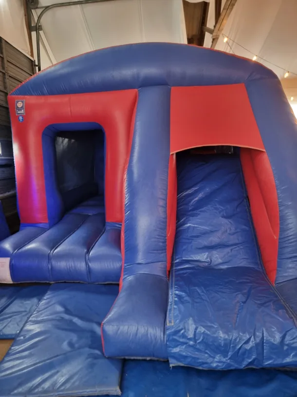 Red And Blue Front Slide Bouncy Castle