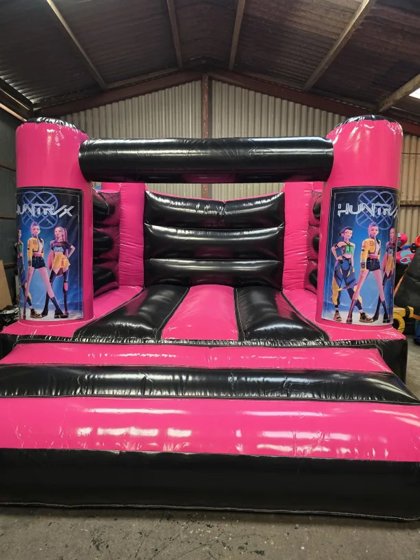 Pink And Black K-pop Demon Hunters H Frame Bouncy Castle