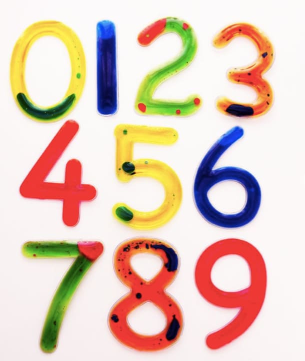 Gel Numbers Sensory Ideas