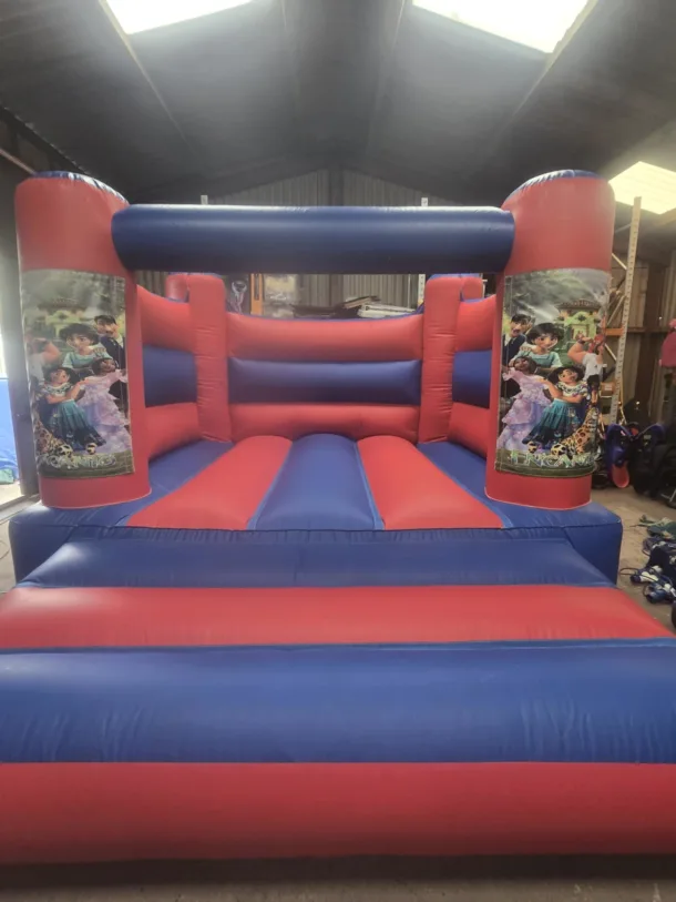 Dinosaur Red And Blue H Frame Bouncy Castle