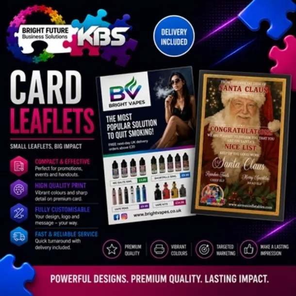 A4 Card Thickness Leaflets Or Certificates 250gsm