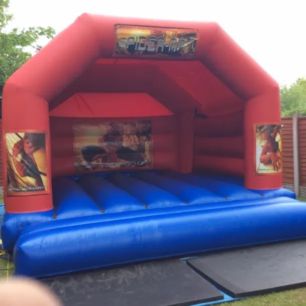 18ft X 15ft Blue And Red Castle - Spiderman Theme