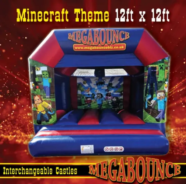 12ft X 12ft Minecraft Interchangeable Bouncy Castle