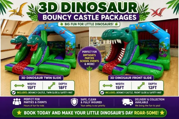 3d Dinosaur Bouncy Castle Package