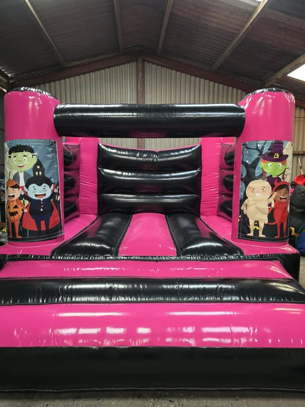 Pink And Black Halloween H Frame Bouncy Castle