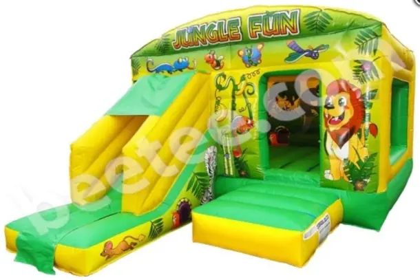 Jungle Bouncy Castle With Front Slide