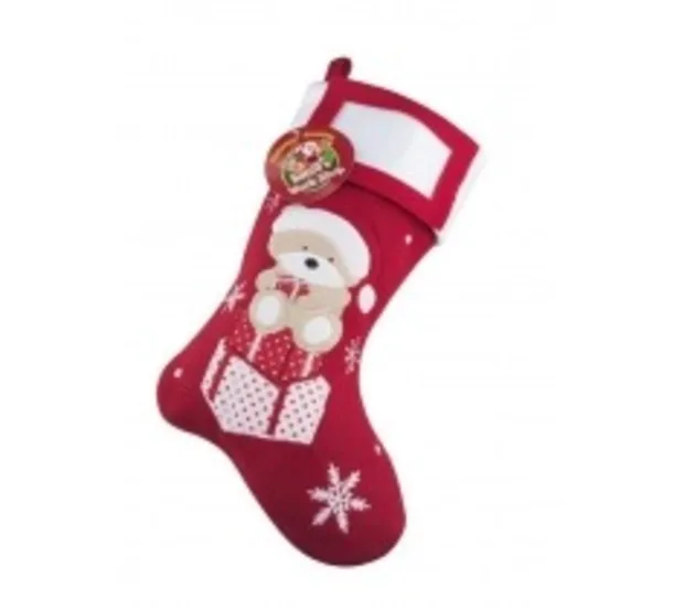 Christmas Stocking Teddy Red