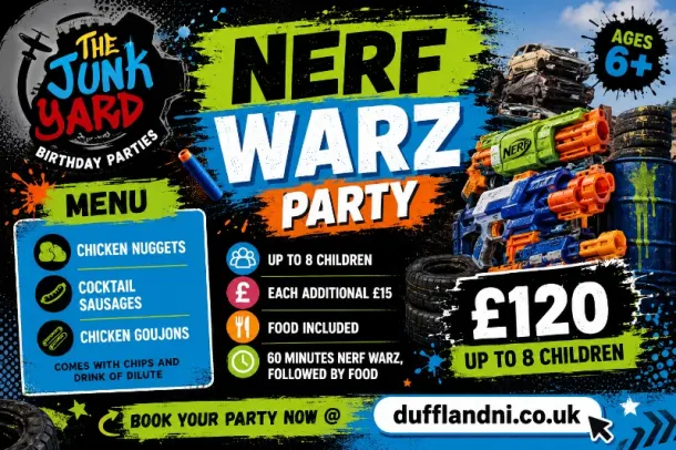The Junk Yard Party Bookings - Nerf Warz Party