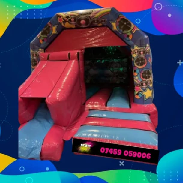 Green And Blue - Bouncy Castle With Slide 12ft X 18ft