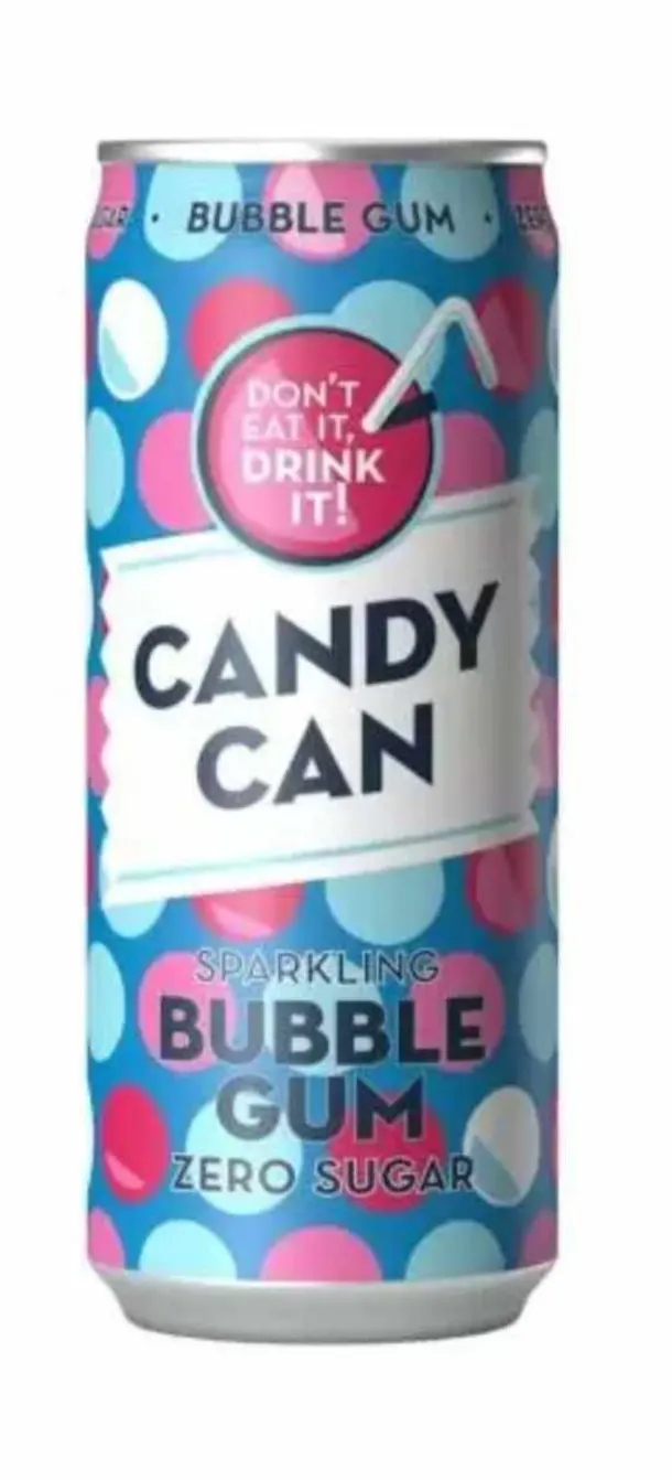 Candy Can Sparkling Bubble Gum Zero Sugar Can 330ml