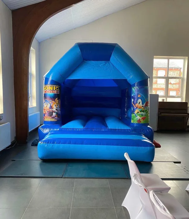12ft X 14ft Sonic 2 Shades Of Blue Bouncy Castle